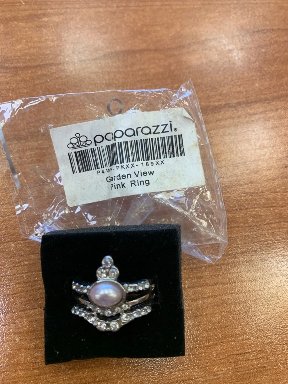 Paparazzi Garden View Pink Pearl & Rhinestone Ring